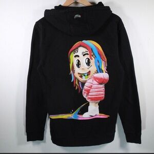 6IX9INE - DUMMY BOY BLACK HOODIE SIZE M